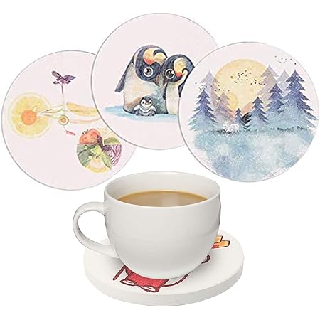Amazon Meloday 10 3cm 珪藻土 コースター 吸水コースター かわいい 速乾 4枚セット 滑0り止め 天然エコ 断熱 洗面台置き用 ギフト コースター オンライン通販