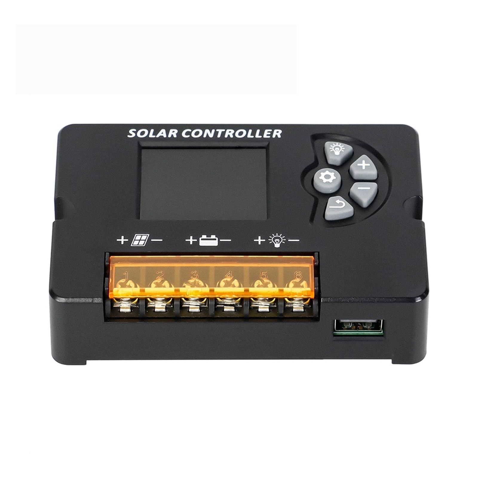 Regolatore di Carica Pannello Solare, Regolatore di Carica Solare 10A 20A 30A Regolatore fotovoltaico for Pannelli solari 12V 24V 48V(10A)
