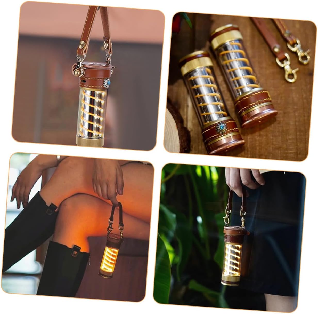 Camping Lamp Hanging Straps 3pcs Set Leather Carrying Ropes for Outdoor Lanterns and Water Kettles, Sturdy Light Straps for Hiking, Camping, and Backpacking Accessories
