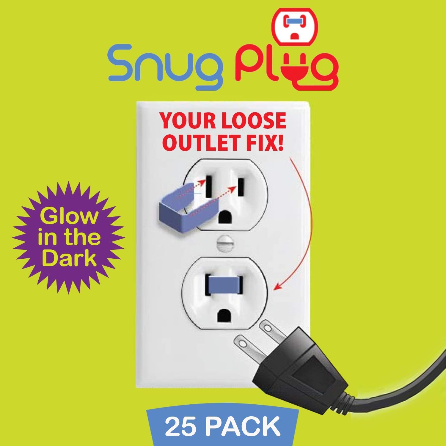 Snug Plug - Your Loose Outlet Fix (25/Pack Glow in The Dark) - - 
