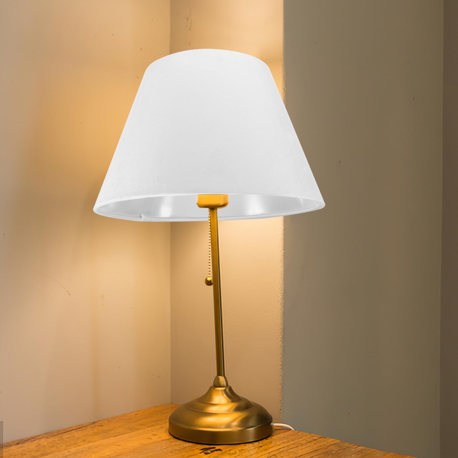 BETOOKY Paralume Resistente Lampada e Europeo Bianco Stile Tavolo per da E14/E27 Attacco Delicato, per Camera da Letto e Vari Ambienti