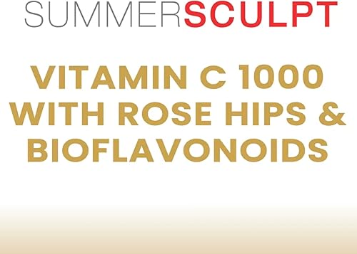 Miniatura 3 de Vitamina C 1000 mg de apoyo inmunológico diario con Rose HIPS y bioflavonoides cítricos Piel y articulaciones saludables tamponadas sin OMG no