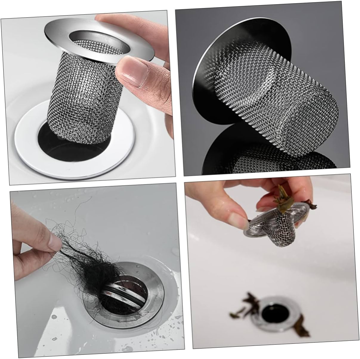 Uonlytech Filter Sink Hair Catcher Lavatory Bathroom Sink Strainer Floor  Drain Strainer Shower Hair Drain Catcher Mesh Stainless Sink Drain Hair  Universal Drain Cover Stainless Steel - Amazon.com