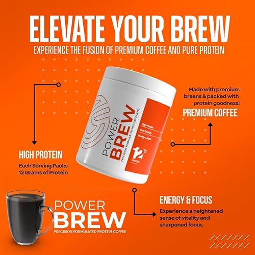 Miniatura 5 de Café instantáneo de proteína cetogénica, ingredientes naturales, café en polvo alto en proteínas, proteína con sabor a café, 0.43 onzas de proteína,