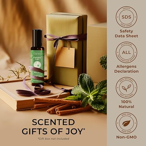 Miniatura 178 de Gya Labs Aceite esencial de sándalo roll-on para calmar la esencia en cualquier lugar, cuidado de la piel y aroma cautivador tanto para mujeres como