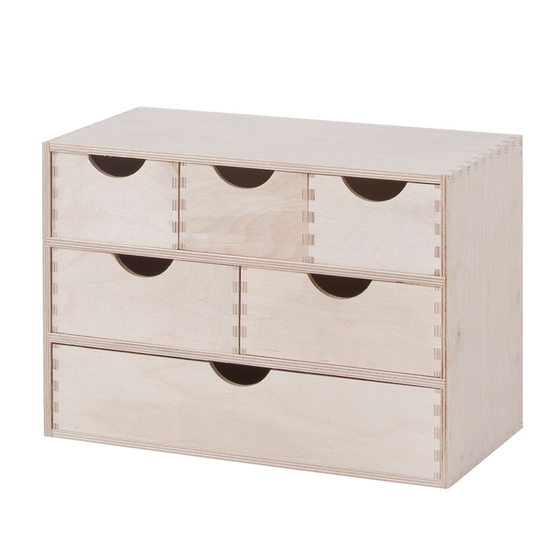 Zeller 13193 Schubladenelement, 6-er, Birke 40 x 20 x 28 cm