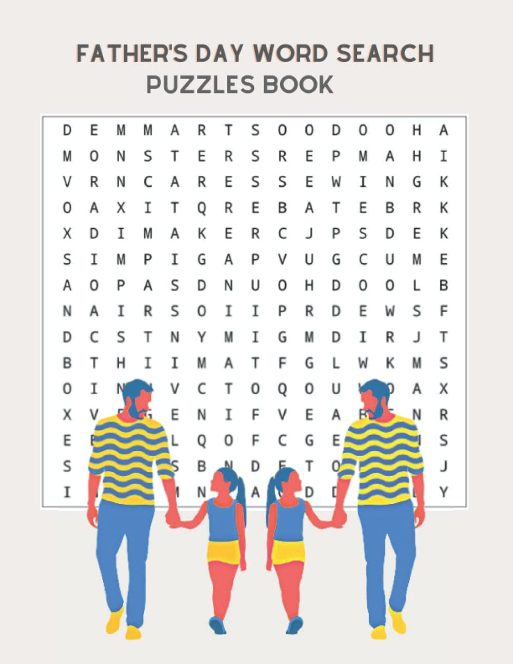 Father's Day Word Search Puzzles Book: Relieve stress and relax solving this unique game gift idea for Father Day Large print