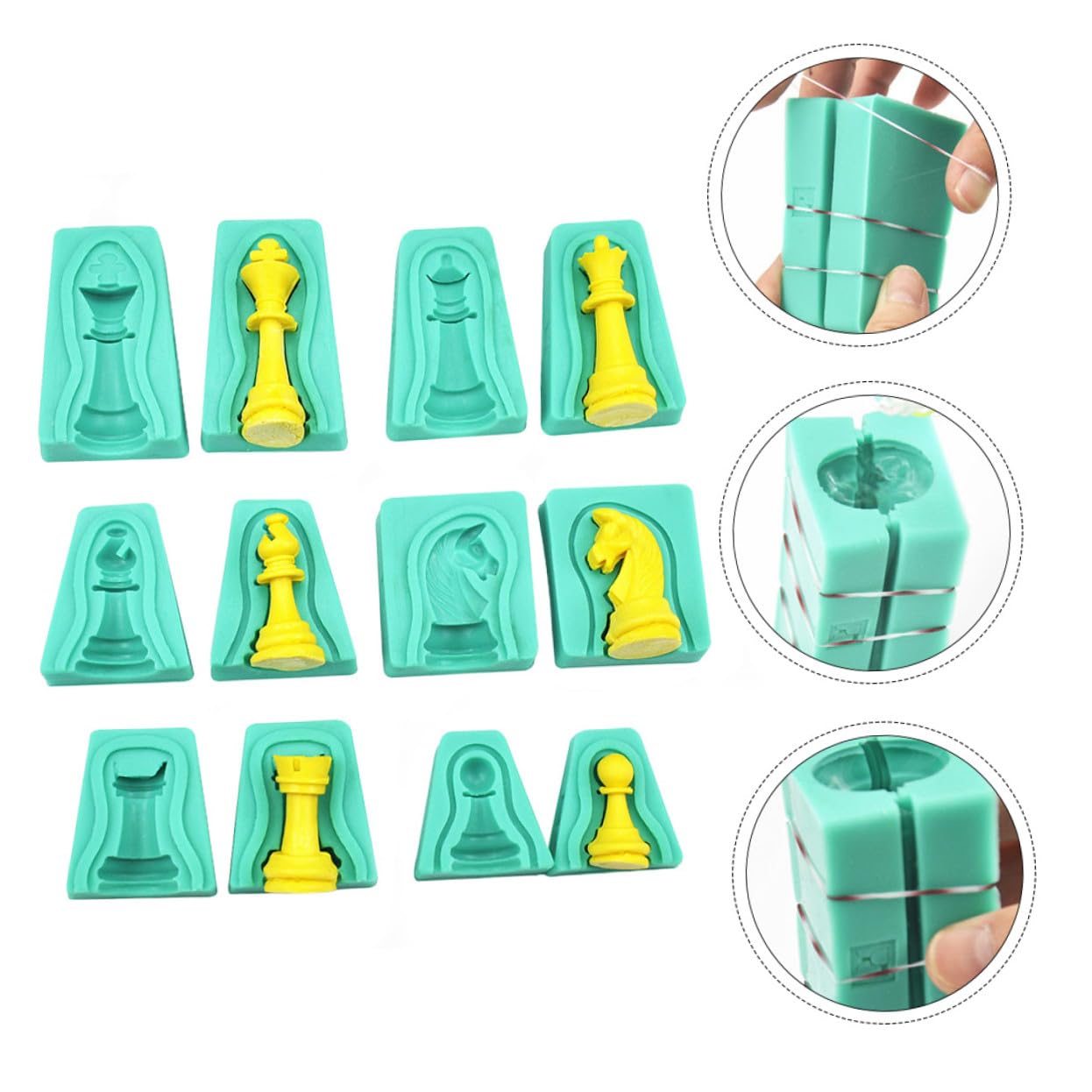 Molde de Silicona 3d para Chocolate, 12 Piezas Verde, Halloween