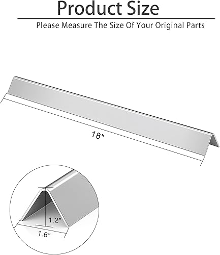 Miniatura 2 de Plowo Barras saborizantes de 18 pulgadas para parrillas de gas Weber Summit 400, Summit E-420, S-420 (2007-2016), piezas de repuesto de placa