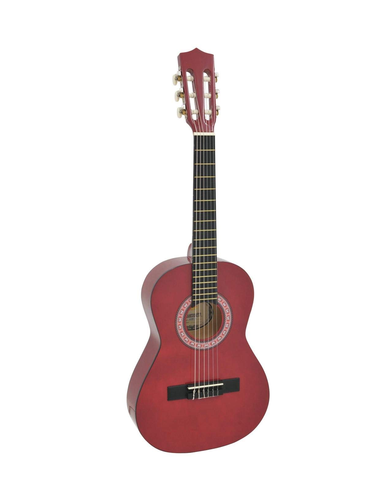 DIMAVERY AC-300 Guitarra Clásica 1/2, de color rojo
