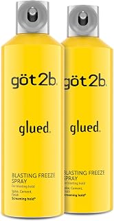 Got2b Glued Blasting Freeze Hairspray 12 oz Twin Pack - Extreme Rock-Hard Hold for Spikes & Styles