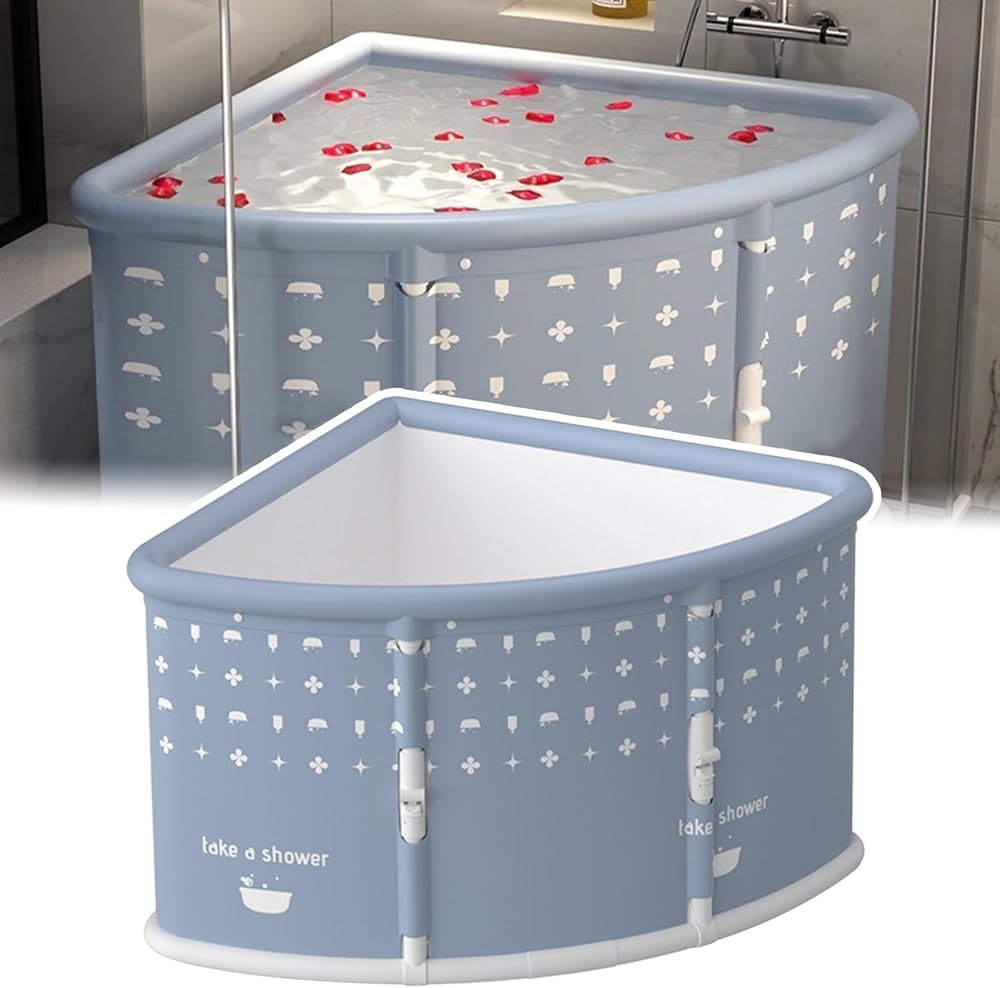 Bañera plegable portátil para crear un spa en casa cómodo y relajante