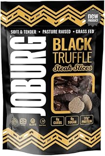 JOBURG Steak Slices Biltong Meat Snack Kosher Halal (2OZ, BLACK TRUFFLE)