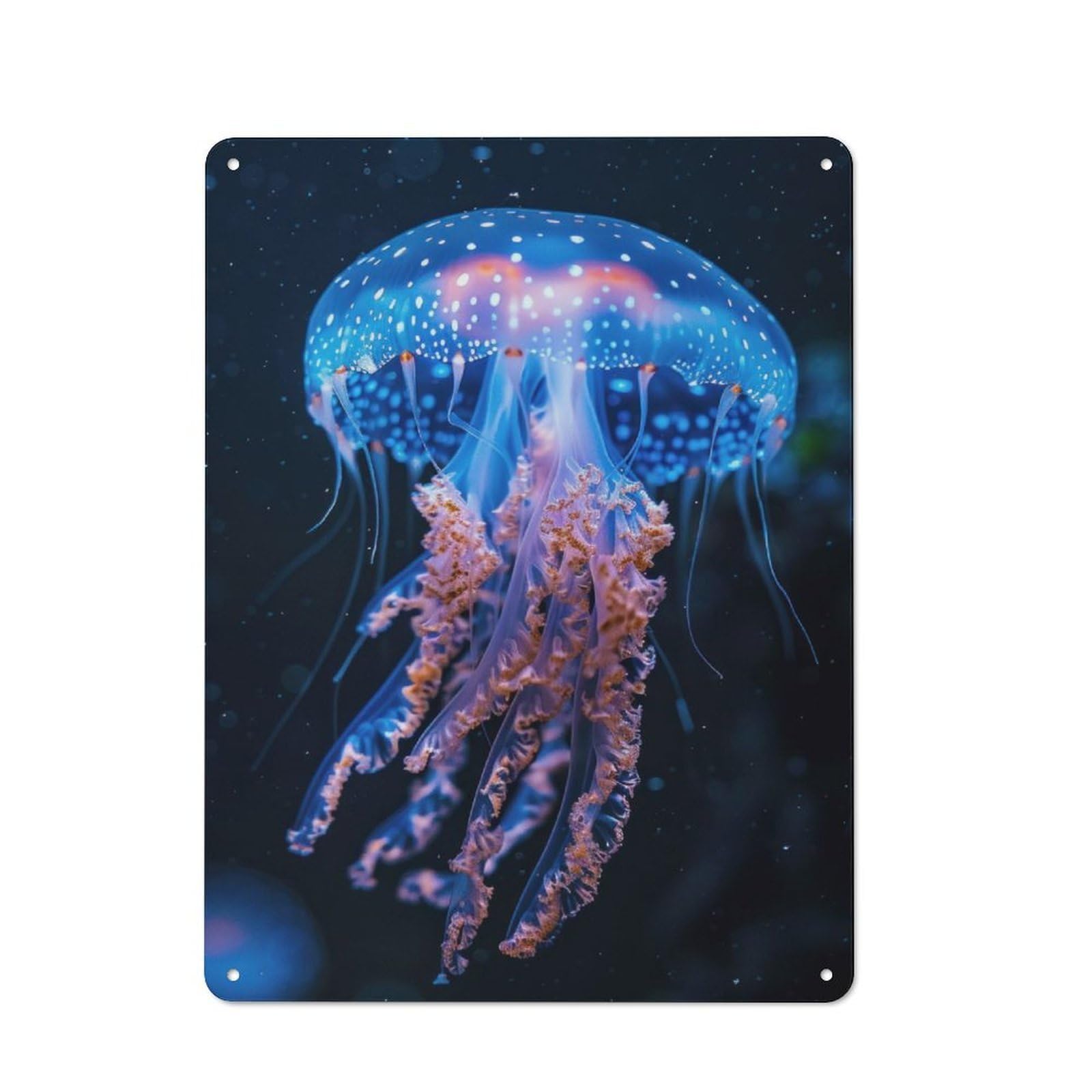 Junmoney Bioluminescent Beauty Tin Sign 40X30cm For Workshop Wall, Rustic Wall Decor, Suited To Workshop Decor Fans