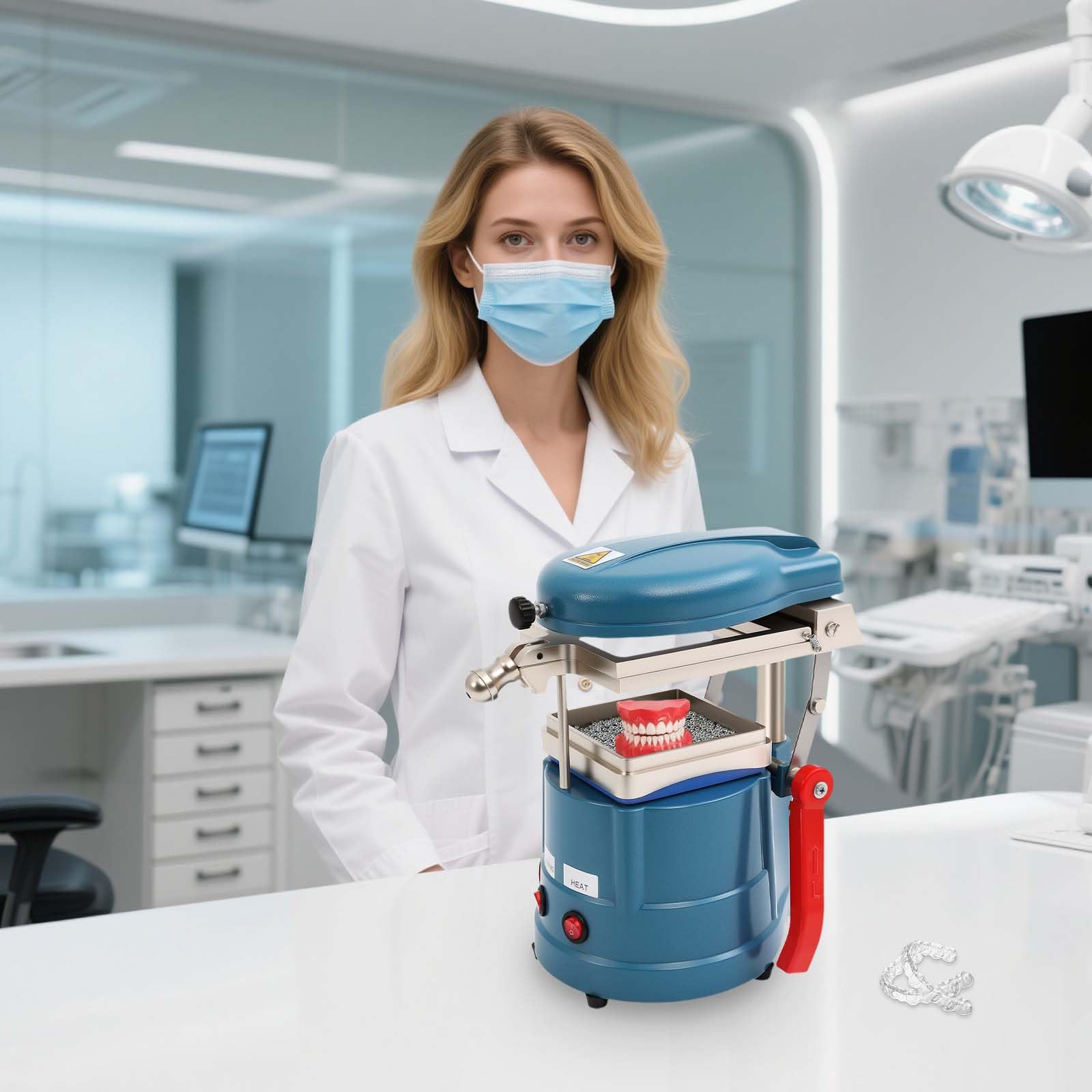 Dental Forming Machine Professionale Laboratorio Dentale Thermoforming 1000W Dental Vuoto Forming Macchina in Lega di Alluminio Termoforming Dentale Macchina per Ospedale, Laboratorio, Casa