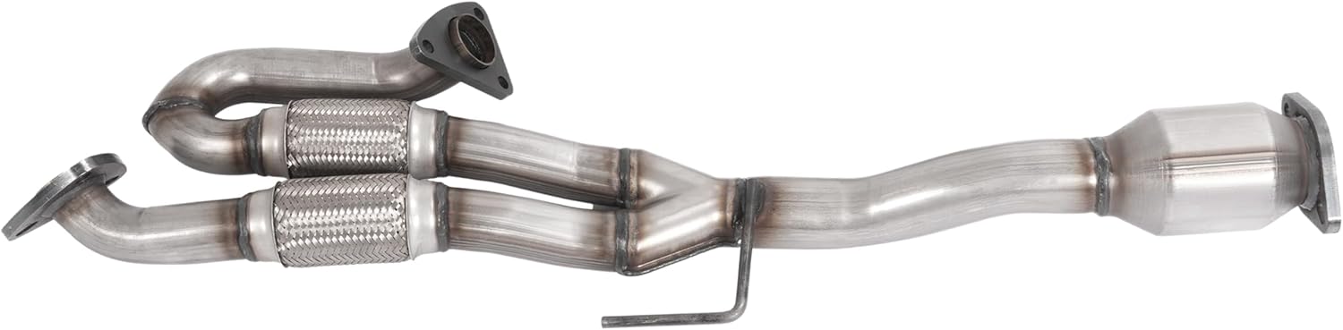 Rear & Front Catalytic Converter Replacement Compatible with 2009-2014 Nissan Maxima 3.5L V6 Silvery 409 Stainless Steel