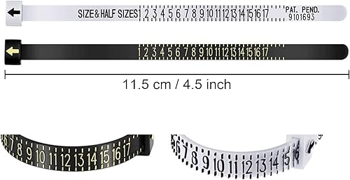 Miniatura 4 de Juego de medición de tamaño de dedo reutilizable de 2 piezas de herramienta de medición de tamaño de dedo