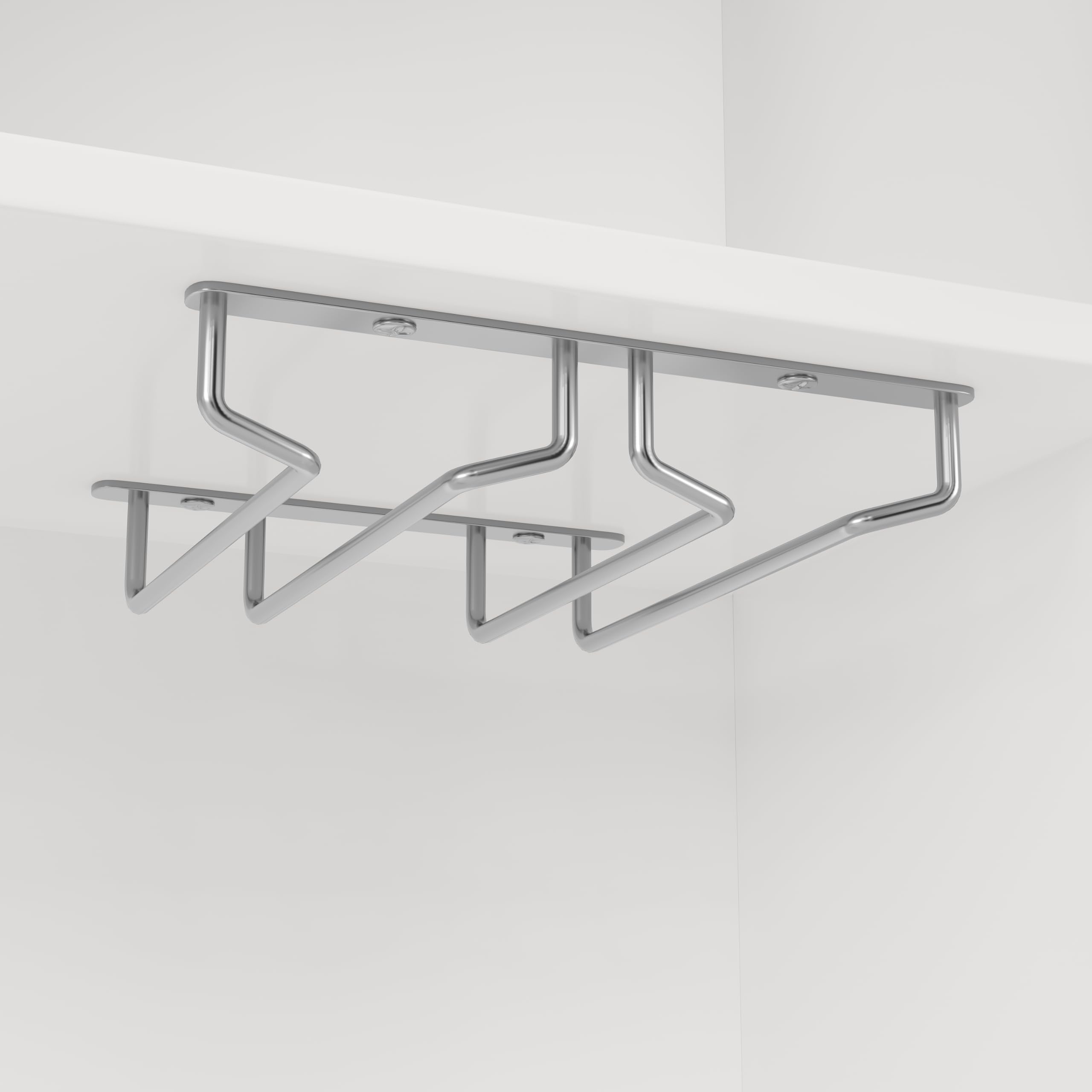 Küchenschrank mit verstellbaren Ablagen & Weinregal 120x40x188cm, Hochschrank Küchenbuffet mit 4 Türen & 2 Schubladen, Buffetschrank, Weiß