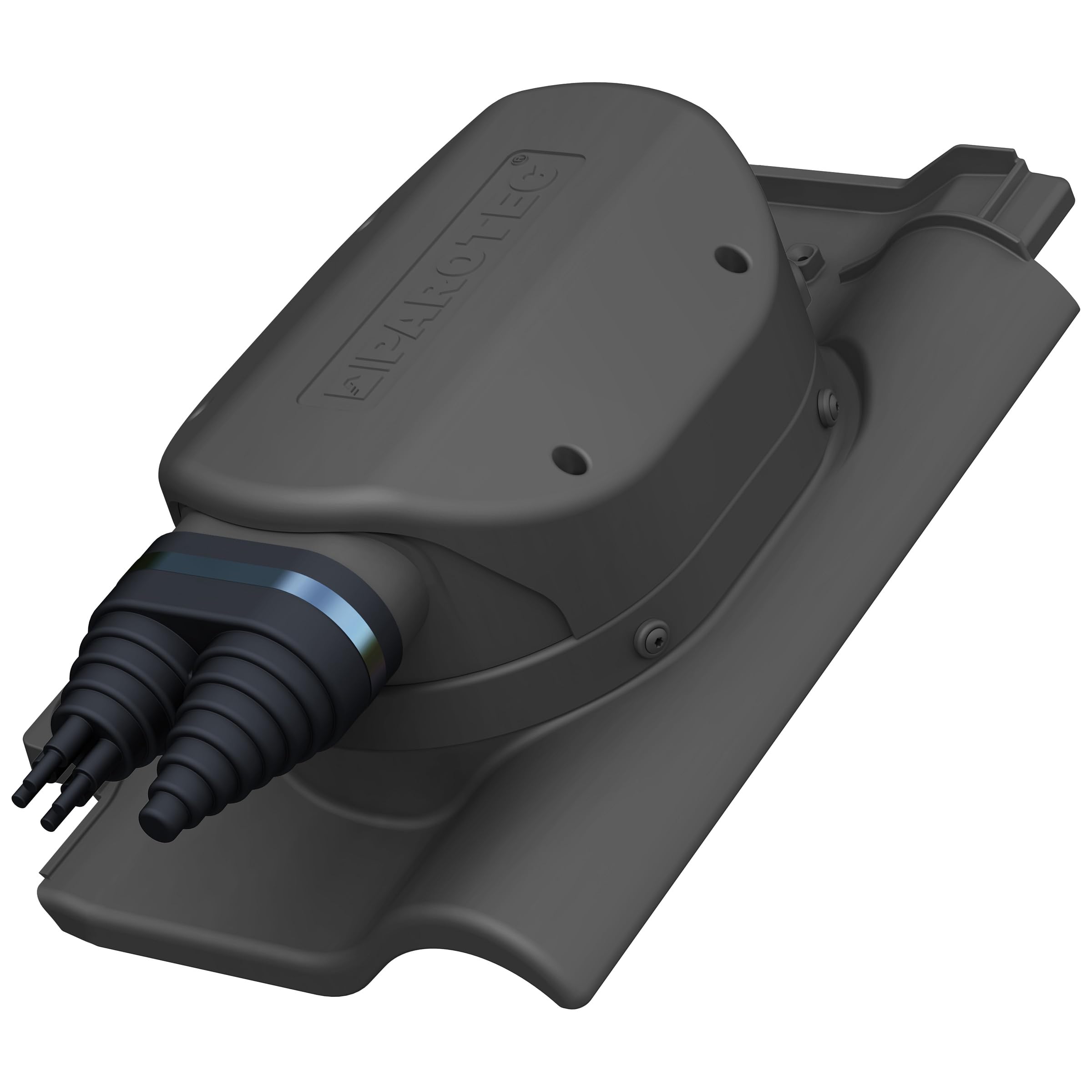 Parotec Traversée solaire pour tuiles de toit BMI Monier - Rubin 13V - Passage de toit solaire (RAL 7021 - Anthracite)