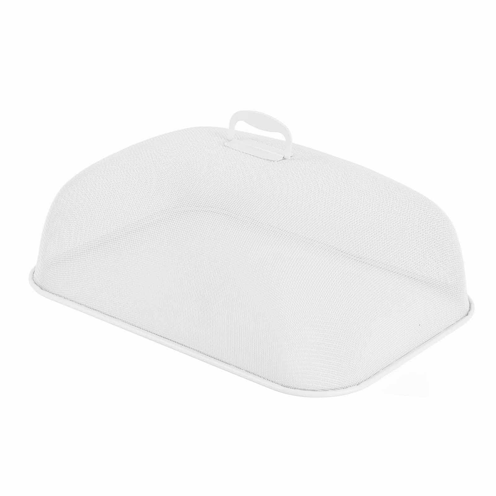 mingzhe Copertura per Alimenti a Rete Fitta, in Ferro Resistente, Girevole a 180 Gradi, con Maniglia, Finitura Verniciata, per Tavolo da Pranzo, Domestica