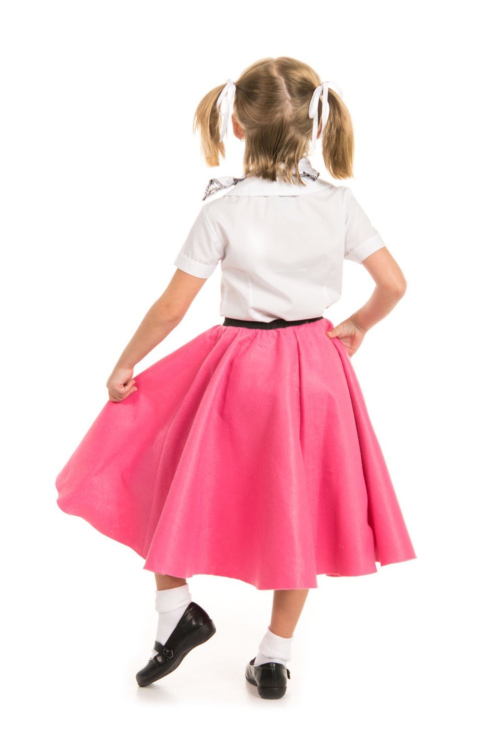 Amazon.com: 1950s Hot Pink Poodle Skirt for Girls with Musical