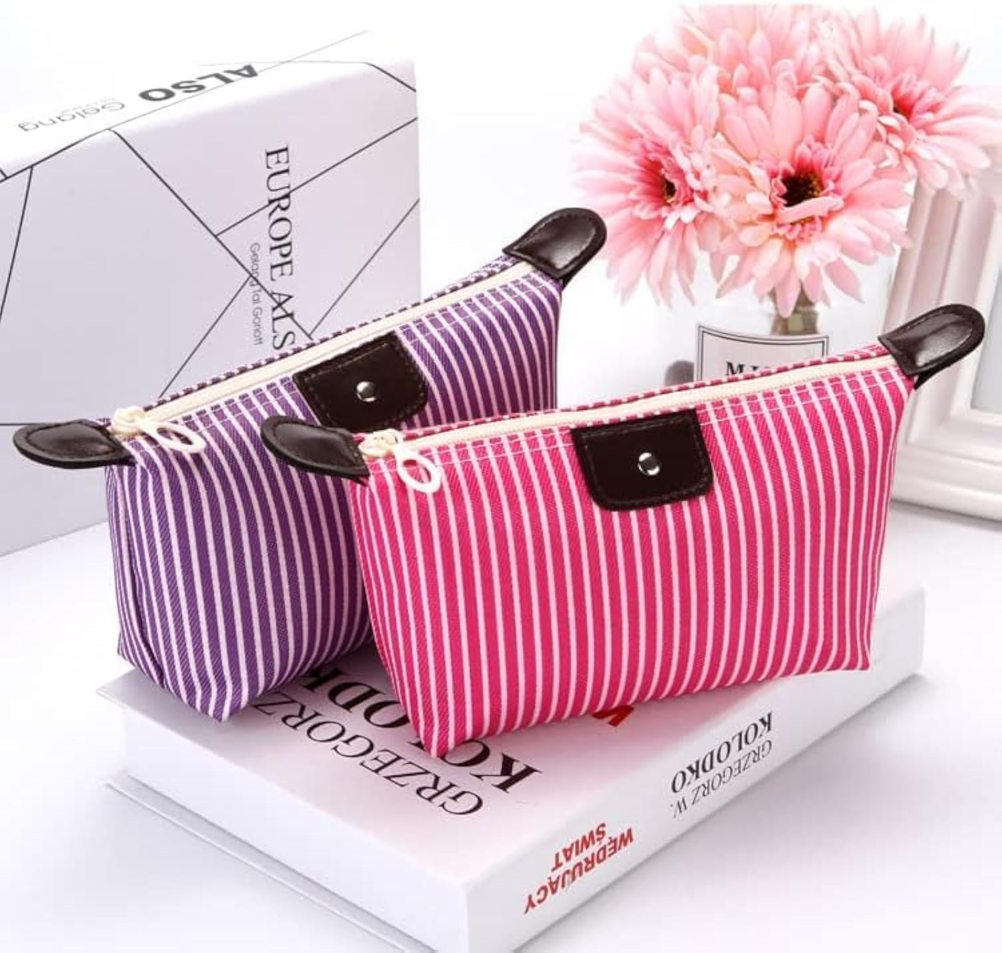 3 PCS Cute Makeup Pouch Bag Set for Women, Travel Organiser