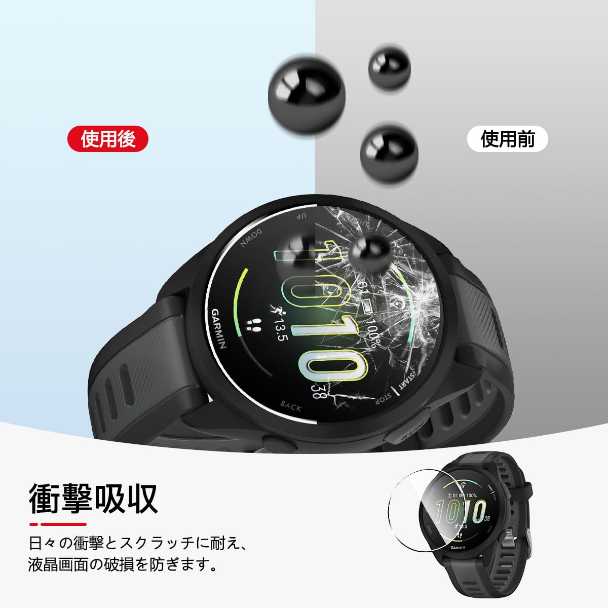 Amazon.co.jp: 対応 GARMIN Forerunner 165 / Forerunner 165 Music 