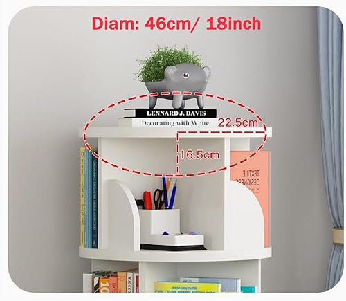 Miniatura 4 de Gdrasuya10 Estantería de esquina giratoria de 3 niveles para dormitorio, estantería de PVC, estantería apilable con estante de almacenamiento,