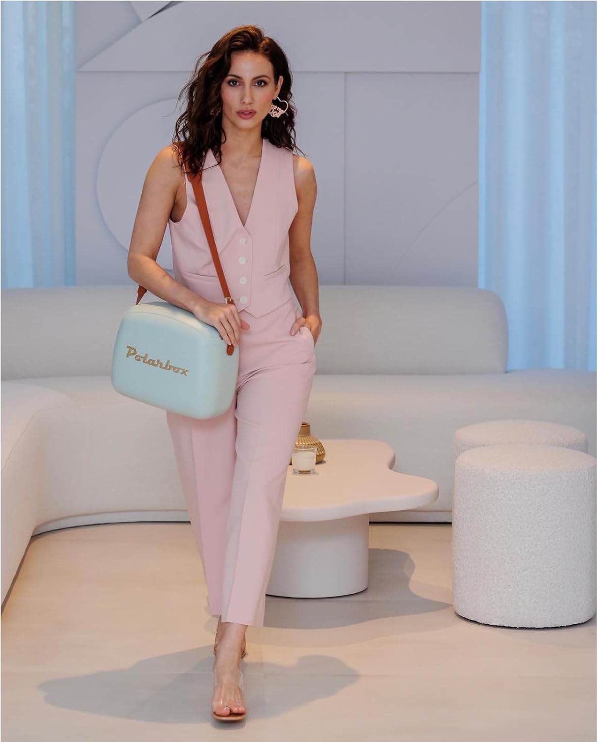 Polarbox Lunch Tote Cooler Bag | Retro Lunch Box Picnic Reusable Lunch Bag Vintage Mini Cooler Hand Bag Includes 2 Food Containers! Food & Drinks Work, Travel, Beach, Camping Hiking 6L (Matcha Gold)