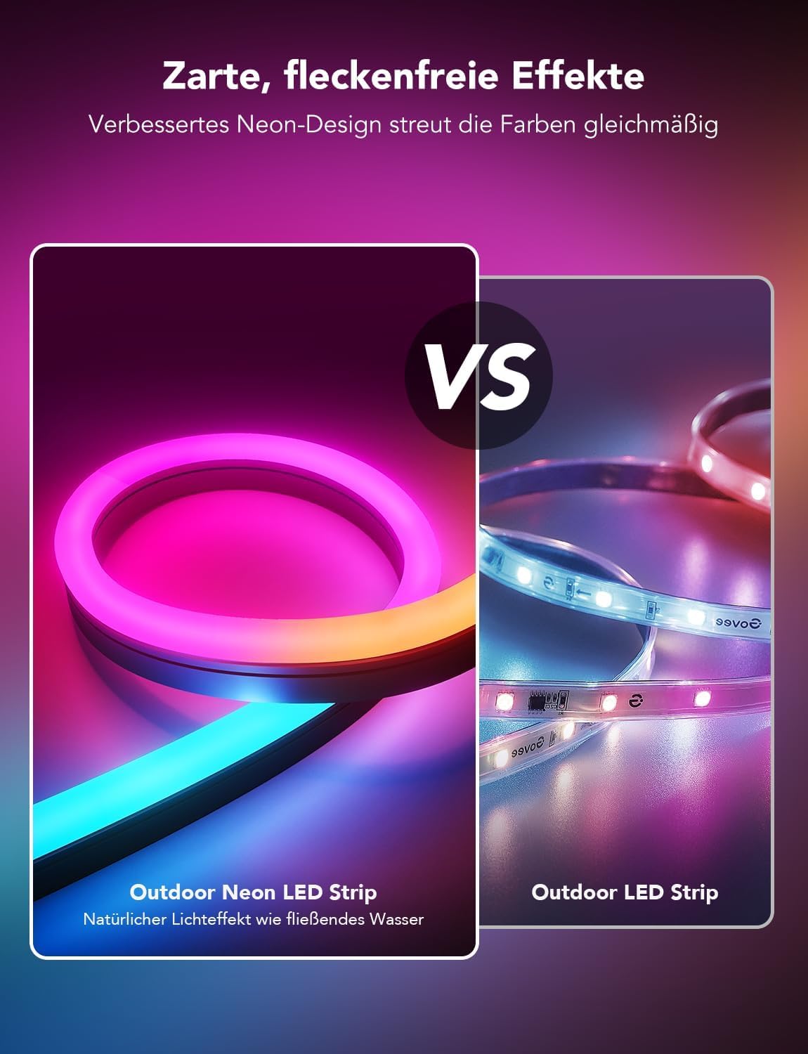 Govee Outdoor Neon LED Strip 10m RGBIC IP67 Wasserdicht mit Alexa und Google Assistant