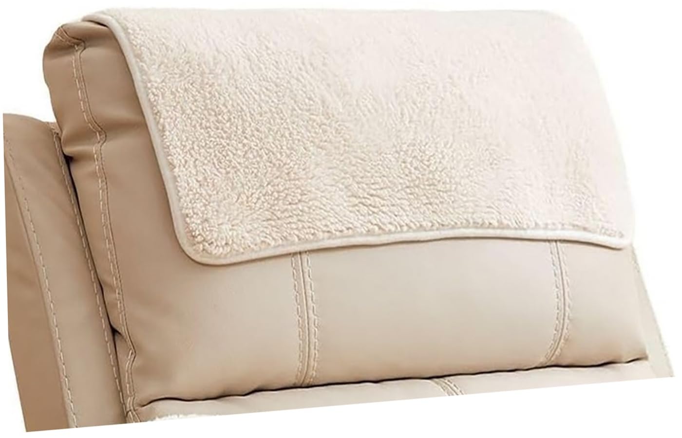ILiemao Recliner Armchair Cover Nonslip Headrest Arm Slipcovers For Leather Sofa Reclining Chair Armrest Covers Soft Boho Small No With Pocket Cats Dogs Loveseat Outdoor Sectional(Beige,Headrest 1pc)