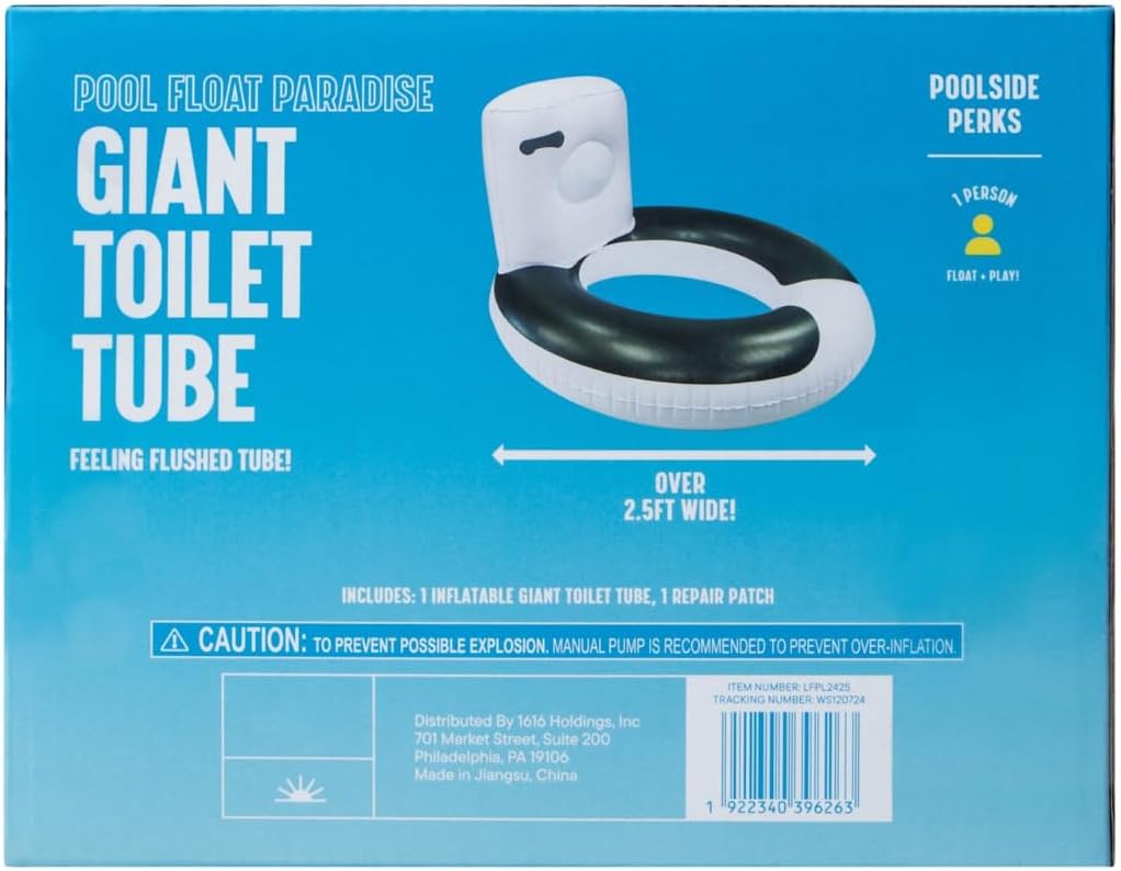 High Five Giant Toilet Pool Float Tube 35 inches x 30 inches x 22 inches