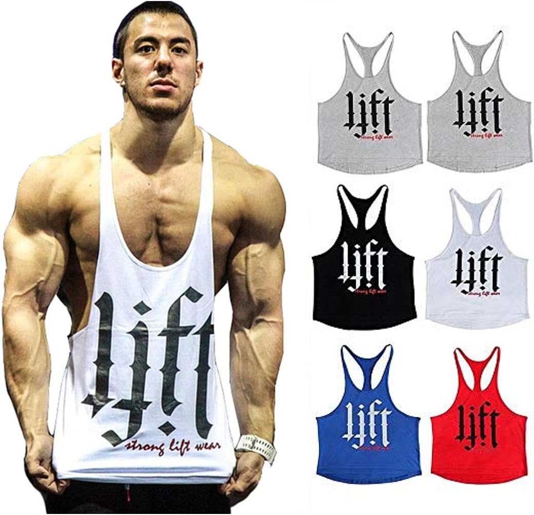 Men Tank Top Thin Strap Fitness Men Body Bodybuilding Stringer Singlets Suit T-Shirt Cotton Shirt