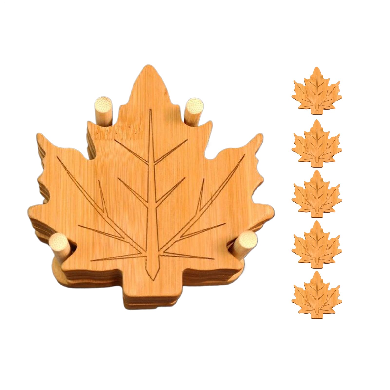 Dessous de plat en bois thermorésistant pour assiette et bol de cuisine