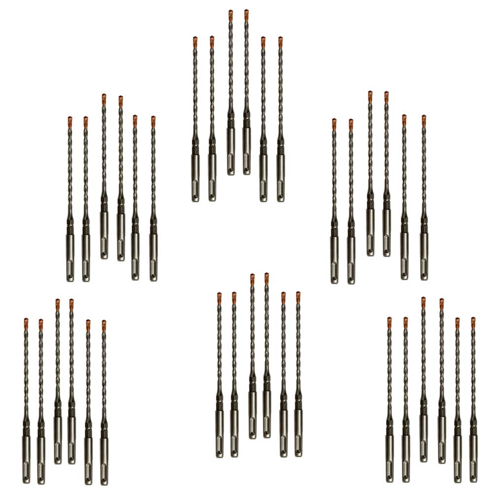 36PC, 3/16" x 7" with 1/4" SDS Plus Hex Rotary Hammer Drill Bits for Concrete Screw, Rotary Drill Bit 3/16, SDS Plus Bits (3/16 x 7,36)