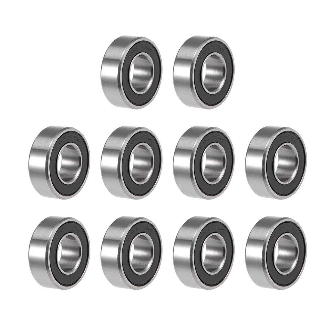 uxcell 1607-2RS Deep Groove Ball Bearings Z2 7/16 X 29/32 X 5/16inch Double Sealed Chrome Steel 10 Pcs