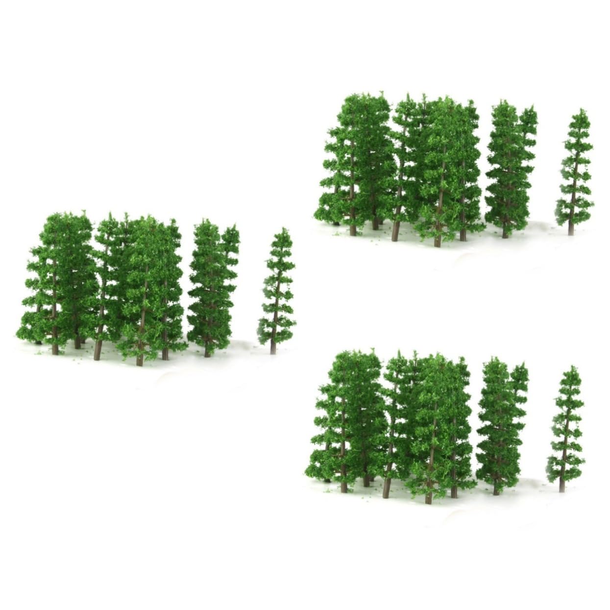 MAGICLULU 3 Set Di Mini Abeti Realistici in Scala 1/100 Per Modellismo Ferroviario 20 Pezzi * 3