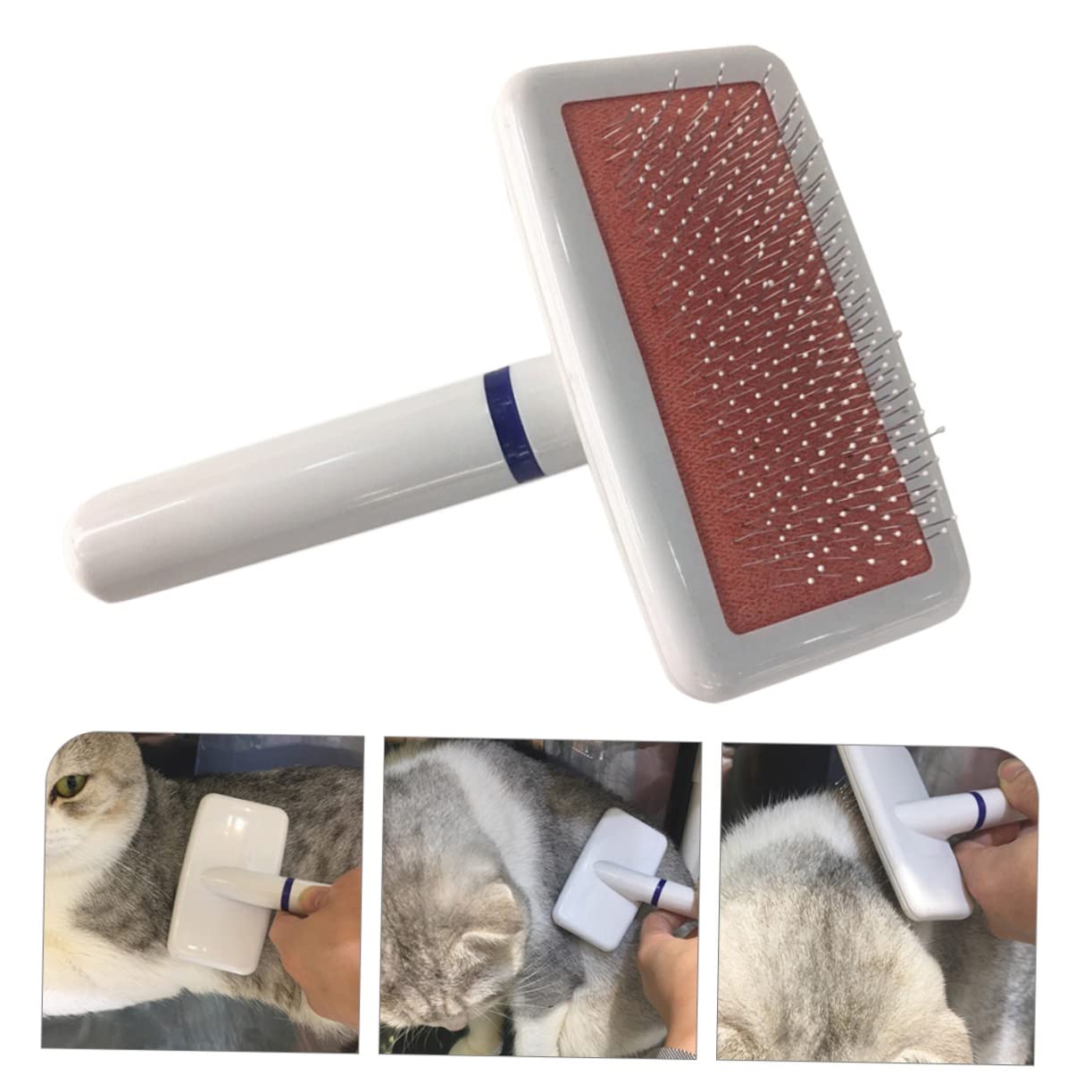 Peigne Pour Animaux De Compagnie Brosse De Toilettage Nettoie Poils Morts Élimine Nœuds Facile Utilisation Pour Chiens Chats