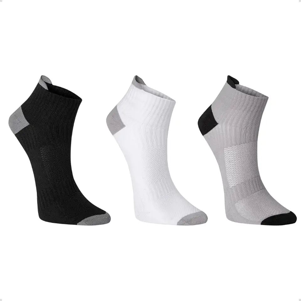 Kit 3 Pares Meia Performance Poliamida Unissex Cano Curto Soquete Esportiva Corrida Ciclismo