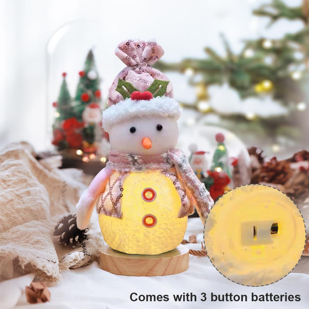 2er Set Leuchtende Wichtel-Figuren Aus Holz - Weihnachtsdeko Mit LED, Ca. 15 Cm