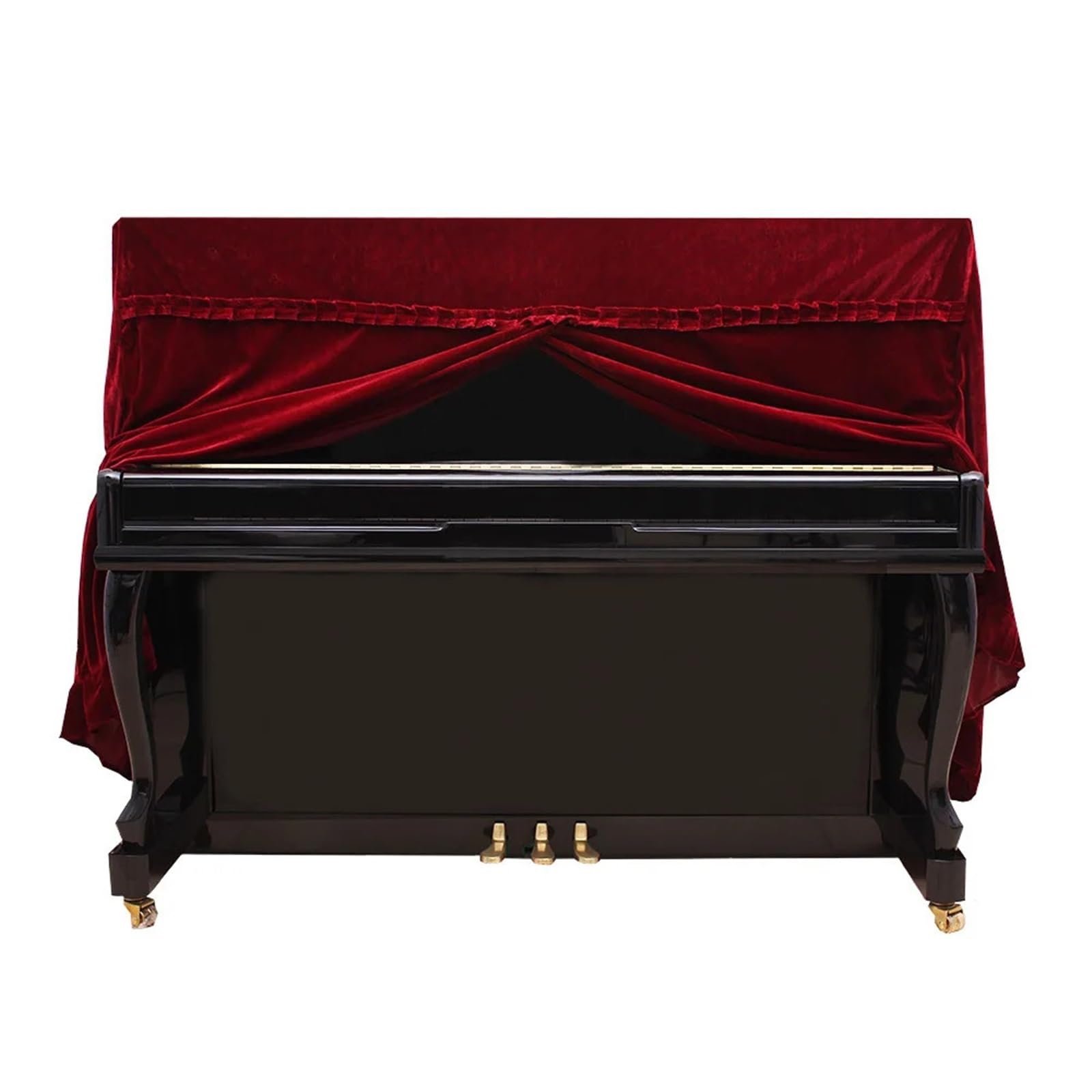 Samt-Klavierabdeckung, praktische Klavierabdeckung for universelles aufrechtes vertikales Klavier Für Klavier(Blue)