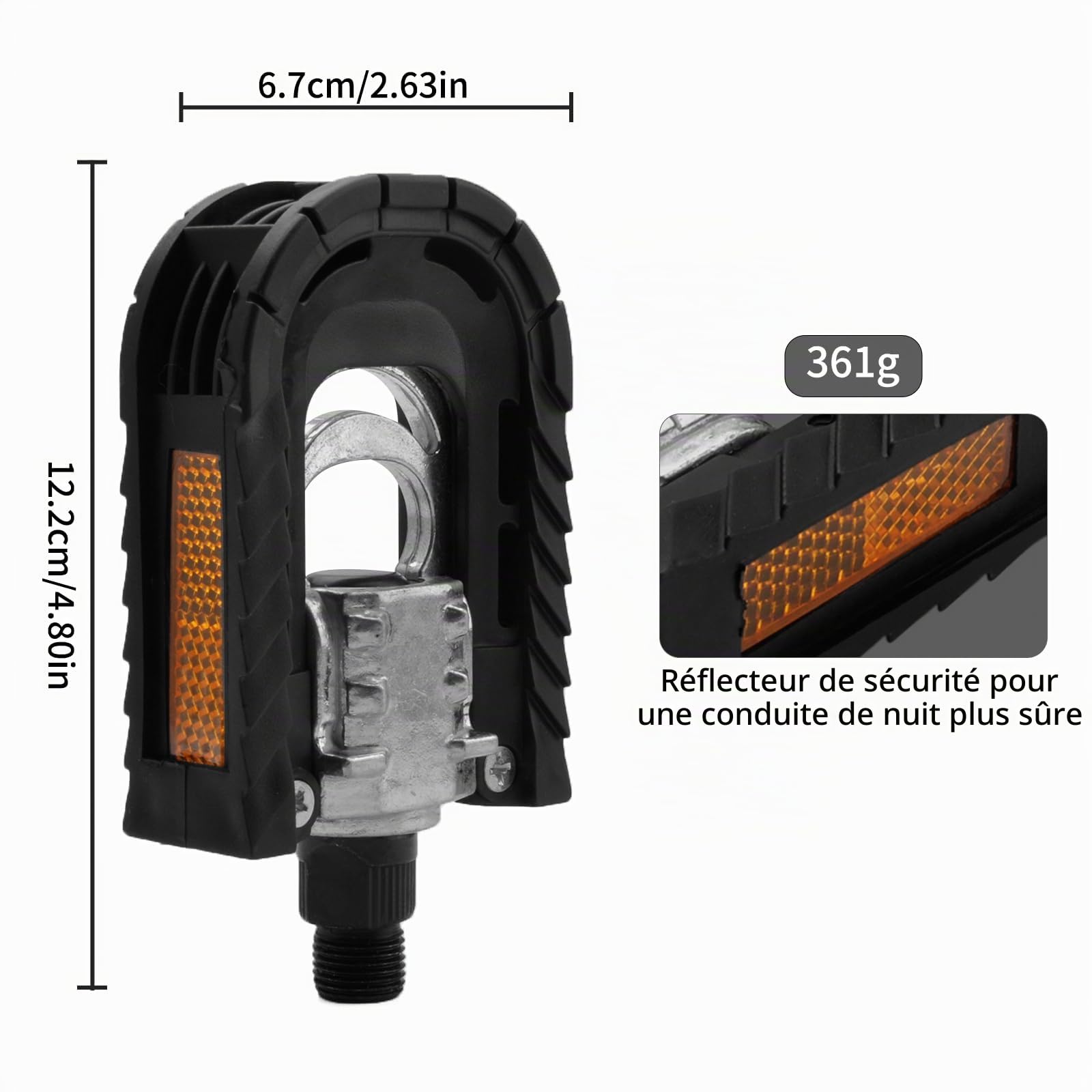 AntidéRapante PéDales, PéDales De VéLo Plateforme De VéLo En Aluminium PéDales De VéLo Pliantes PéDales Pliantes En Aluminium Pour Pedelec Vtt VéLo Pliant VéLo De Route