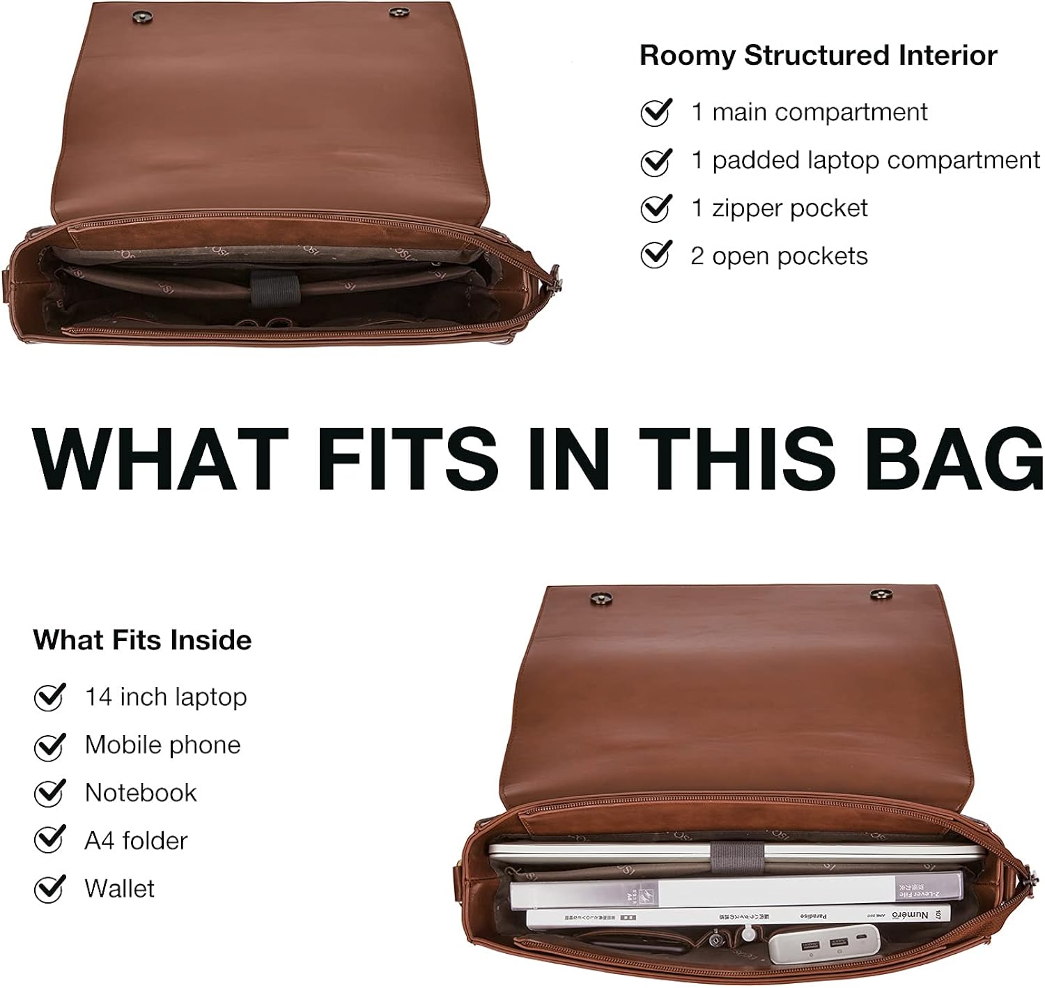 Holiday Deals 🛒 ECOSUSI Women's Briefcase Vegan Leather Laptop Bag for School Shoulder Computer Satchel Bag with Detachable Bow Review ECOSUSI Women's Briefcase Vegan Leather Laptop Bag for School Shoulder Computer Satchel Bag with Detachable Bow