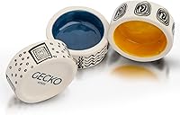 Vista 6 de 3 piezas de tazón micro colorido, tazas de riego Trantuala, cuenco pequeño para cangrejo ermitaño, cuenco de comida Gecko crestado