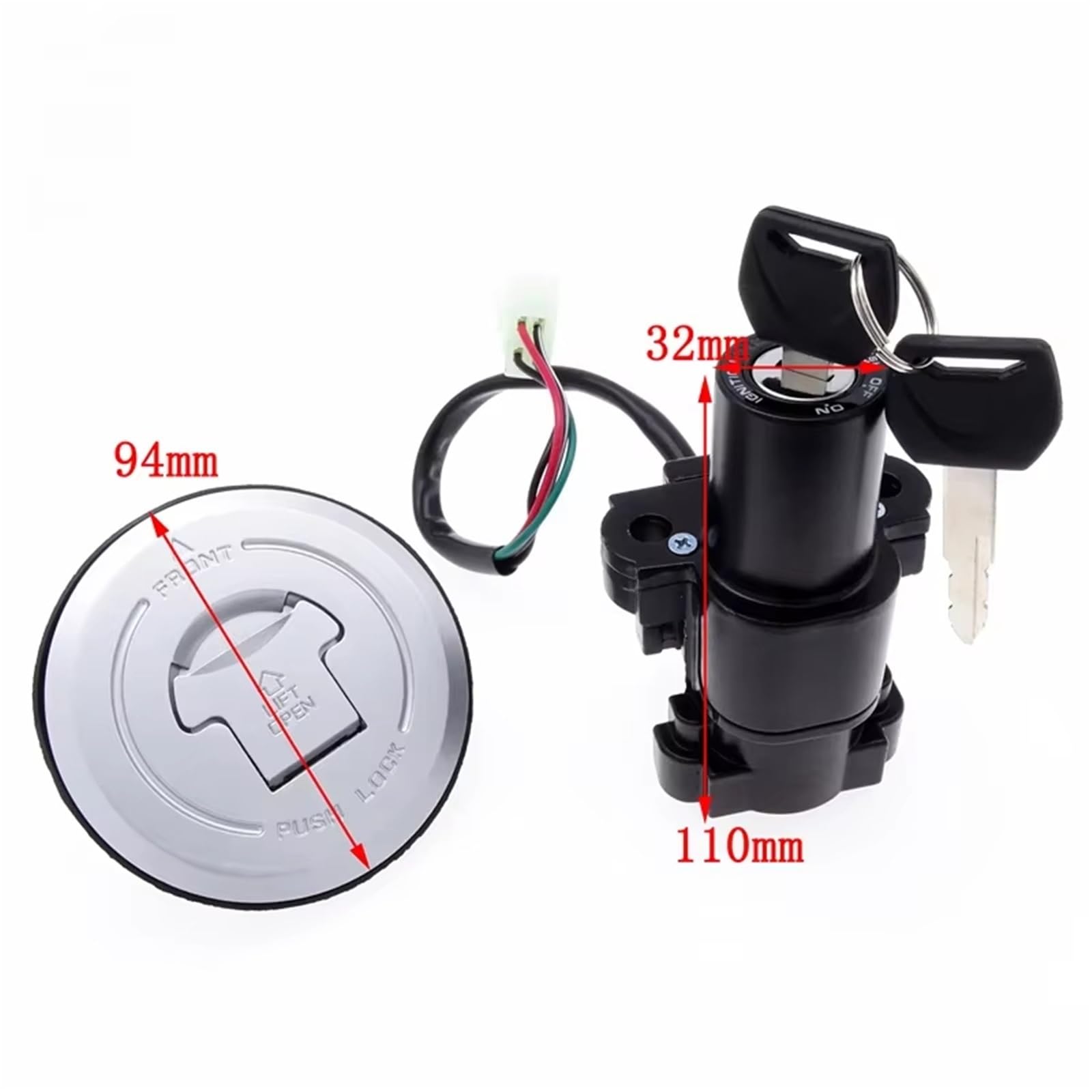 per CBR 600RR per CBR600RR 2003-2006 Interruttore di Accensione Tappo Serbatoio Carburante Coperchio Serbatoio Carburante Serratura Sella Interruttore Accensione