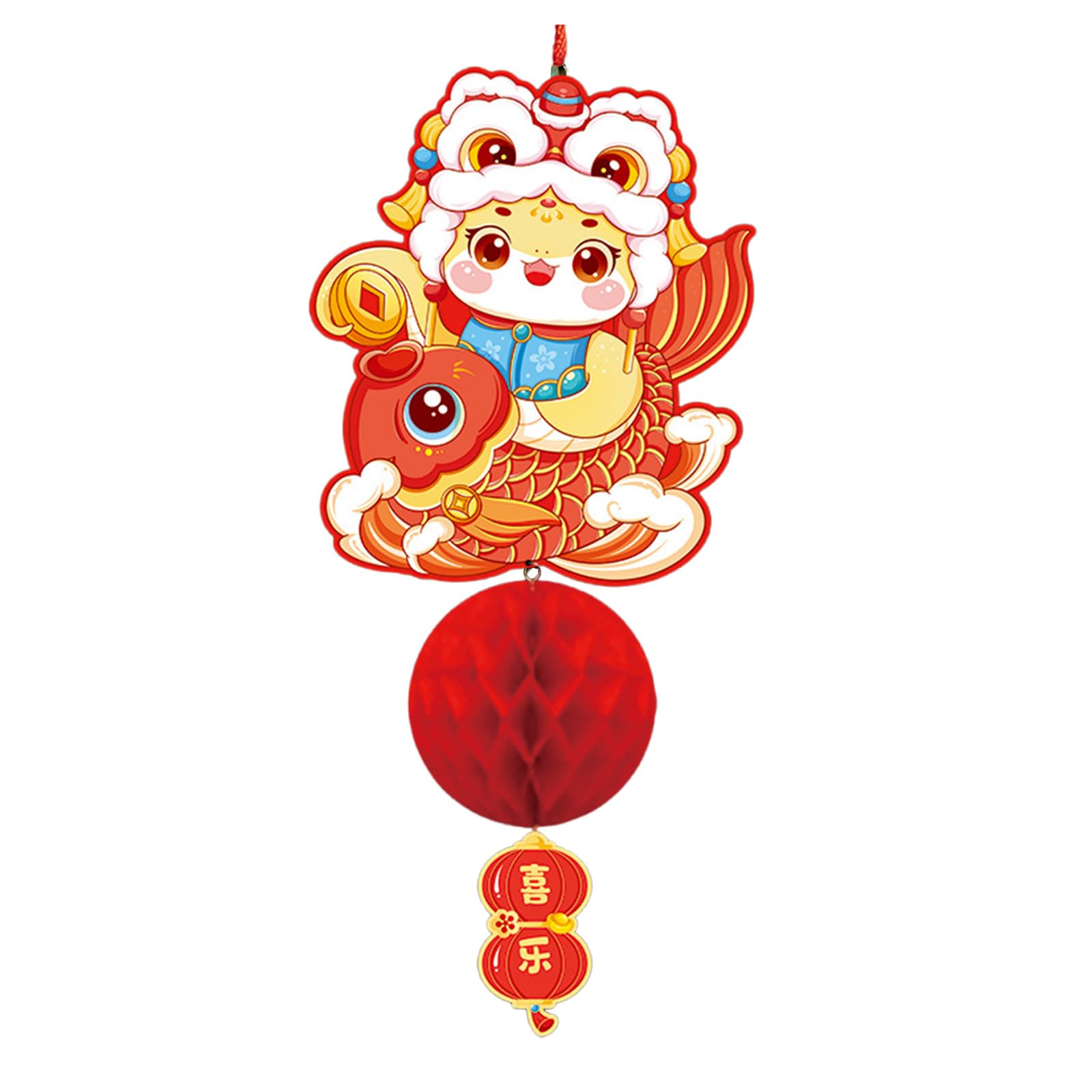 Kalttoy Hanging Light Cardstock Decoration with Bright Color Sturdy for Outdoor and Indoor Festival Celebration and Party Traditional Hanging Light