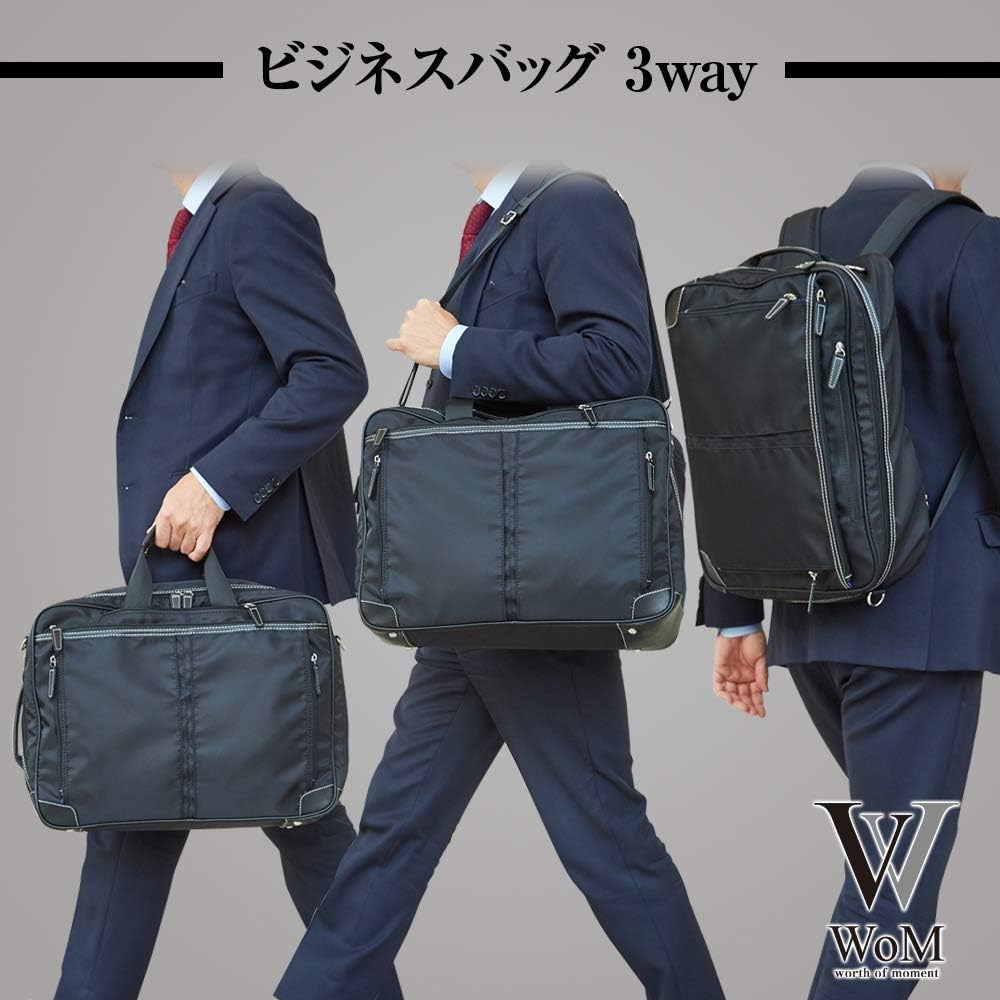 Amazon Co Jp Wom ビジネスバッグ 3way メンズ 軽量 800g 大容量 Pc15インチ B4対応 出張 バック シューズ バッグ Amazon Co Jp Wom ビジネスバッグ 3way メンズ 軽量 800g 大容量 Pc15インチ B4対応 出張 バック シューズ バッグ