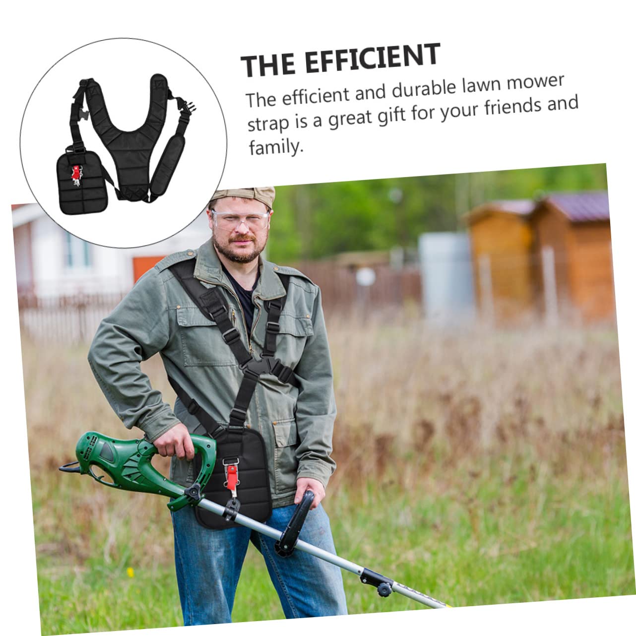 BESPORTBLE 2pezzi Cinghia Imbracatura Imbottita per Tosaerba e Decespugliatore Comfortevole Accessori per Giardinaggio e Elettrici da