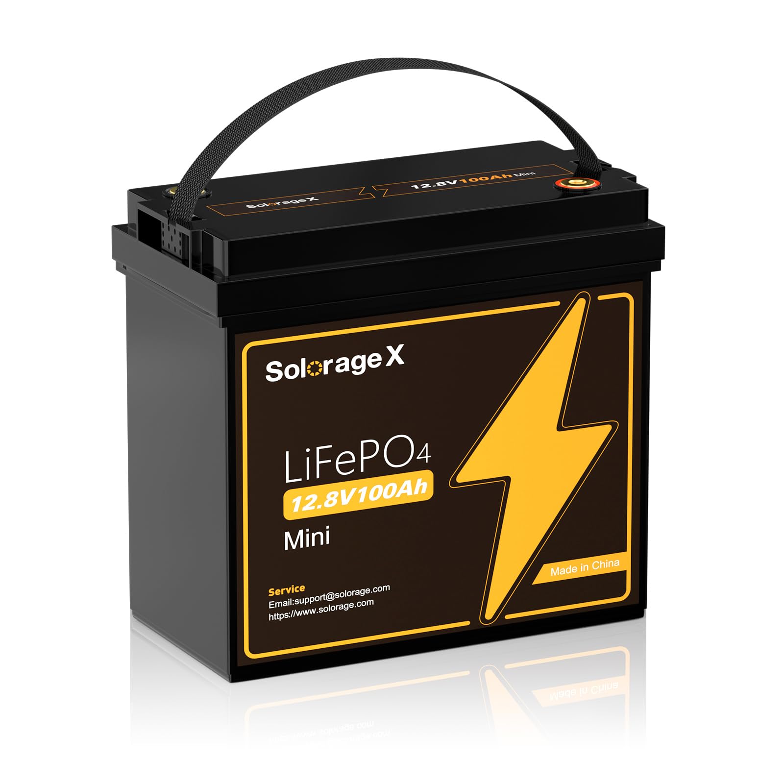 Batterie LiFePO4 12V 3Ah Solorage X - Batterie Lithium Rechargeable à Décharge Profonde, BMS Intégré