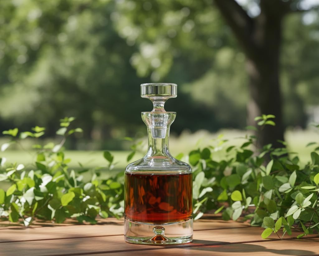 Ravenscroft Crystal | Elegant European-Made Hand-Blown Taylor Decanter w/Stopper | 100% Lead-Free Crystalline | 35 FL Oz | Gift-Boxed